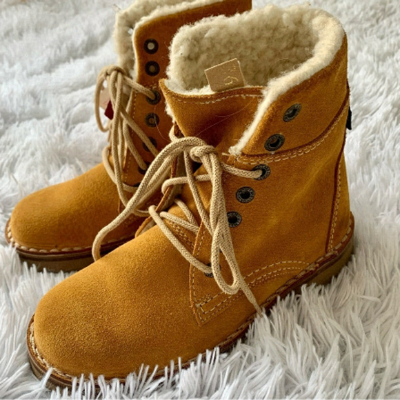 Otmet Shoes - Otmet Sheepskin Leather Suede Sherpa Lined Ankle Boots Winter Boho